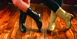 picture of feet in boots doing line dancing