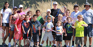 Picture of tennis group outdoors